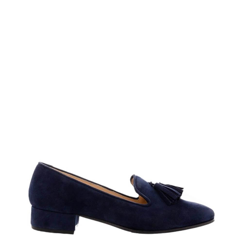 Carl Scarpa Fiadh Navy Suede Loafers